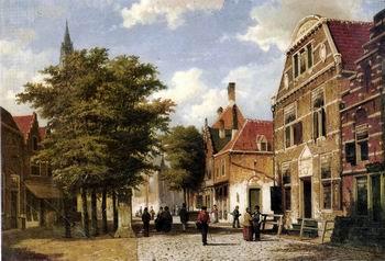 unknow artist European city landscape, street landsacpe, construction, frontstore, building and architecture.033 oil painting picture